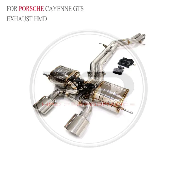 HMD SS304 Exhaust Catback for Porsche Cayenne GTS 958/Cayenne GTS/Panamera S 970/971/971 Turbo Exact Fit Electronic Valve Whatsapp+86 18946955156 photo-2