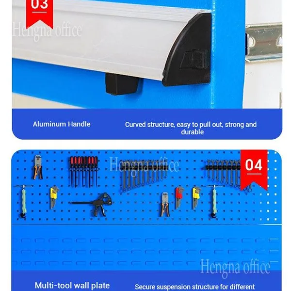 High Load Capacity Workstation: Industrial Steel Workbench With Pegboard, Adjustable Feet, and Power Outlet for Tool & Die Shops. photo-5