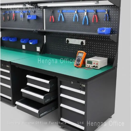 5S Workbench With Pegboard & Label Holders - Steel Lean Manufacturing Table for Workshop Tool Organization & Visual Management photo-3