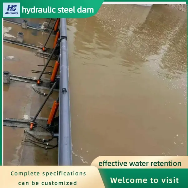 River Sediment Removal Hydraulic Flip Dam Adjustable Overflow Dam For River Channel Dredging Project photo-4
