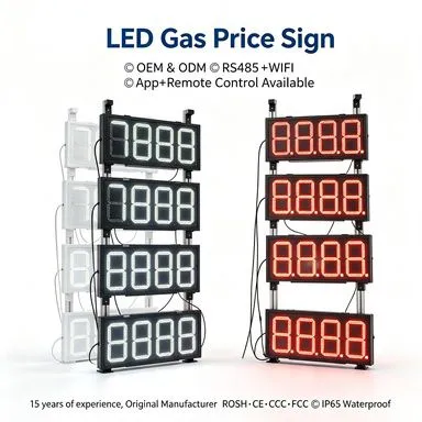 19inch 888.8 White Gas Station Price Sign Led Sign Petrol Station Price Board photo-2