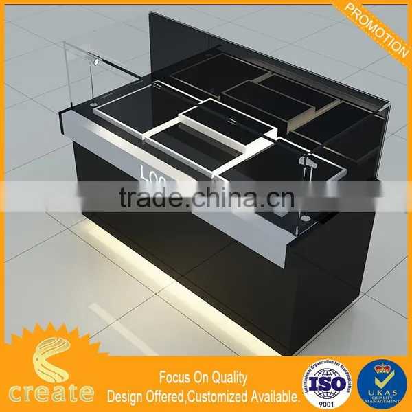 China Factory Acrylic Countertop Watch Display Spot Light Glass Display Cabinet photo-2