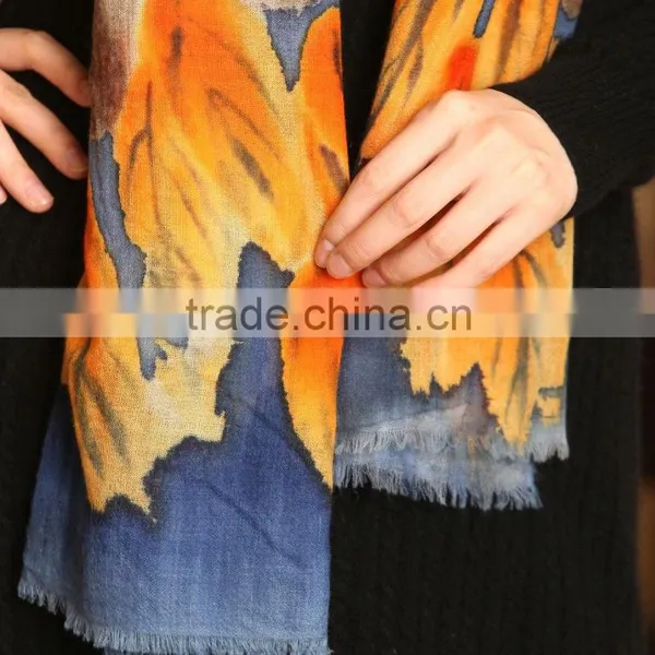 Western Style Women Cashmere Silk Scarf photo-5