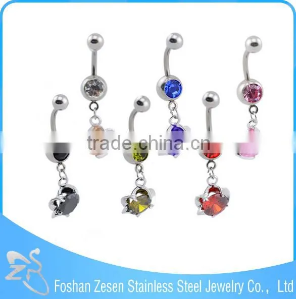 Hot Promotional Women Cute Curved Barbell Crystal Nickel Free Indian Navel Piercing photo-5