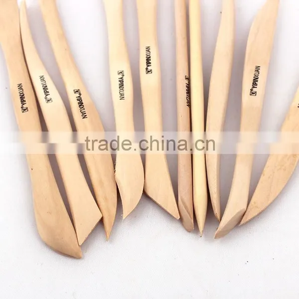 10Pcs Professional Wooden Hand Pottery Tools In Stock photo-2