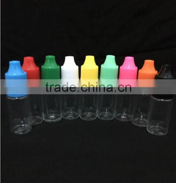 Round Plastic e- Liquid Bottle With Childproof Cap