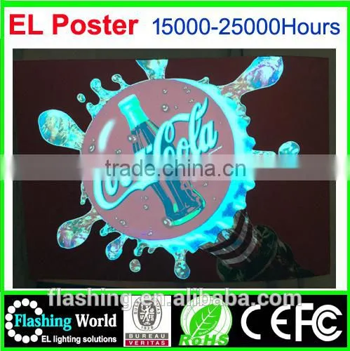 High Brightness EL Poster,Lighting Poster,EL Lighting Poster photo-2