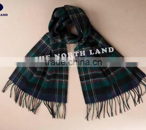 Wool Cashmere Scottish Plaid Winter Scarf WCS14112223