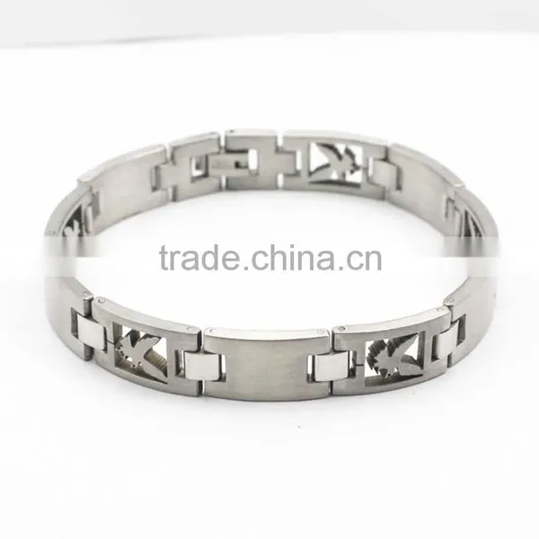 Fashion Business Casual Men Stainless Steel Eagle Bracelet photo-4