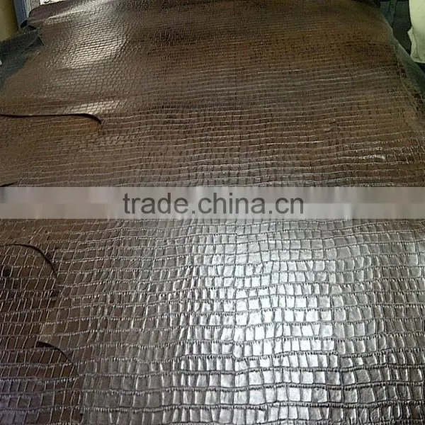 COW CROCO PRINT LEATHER FOR BAGS & SHOES photo-2