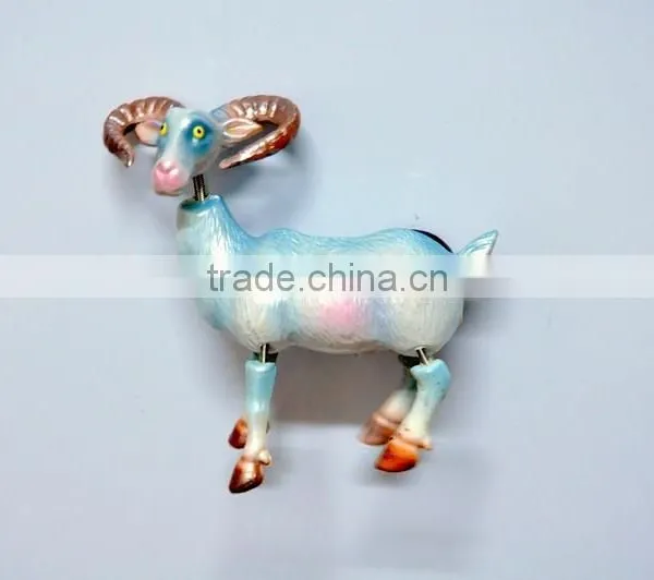 4 Inch Pearl Powder Colorful Goat Plastic Fridge Magnets photo-4