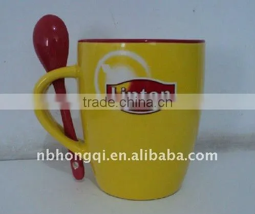 High Quality Ceramic Mug With Spoon