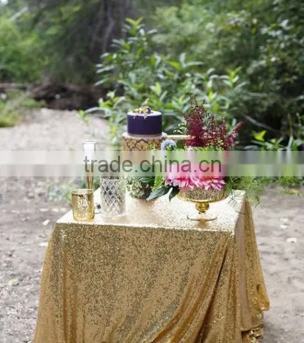 Wedding Blush Champagne Sequin Table Cloth photo-6
