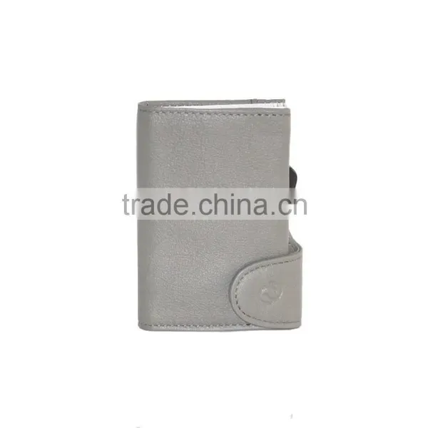Leather Aluminium Cardholder Wallet for Bank Card/credit Card/id Card photo-2