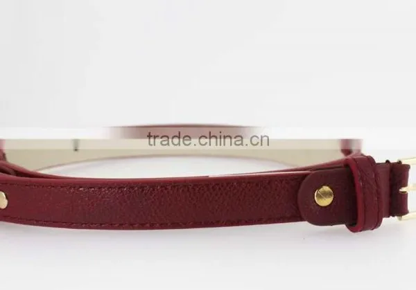 Hot Sale Women's Fashion Belt With High Quality Gold PU Leather& Gold Metal Chian for Jeans photo-6