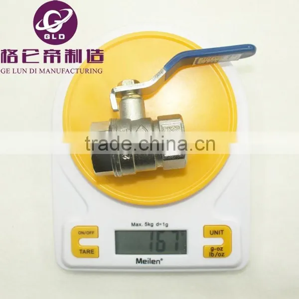 GLD Cheap Price 5PCS/LOT Hot Sale 1/4" Double Male External Thread Ball Valve ,brass Ball Valve , Valvecopper , photo-5