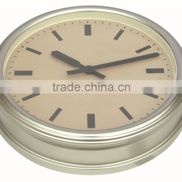 Large Gold Round Decorative Metal Wall Mounted Clock photo-2