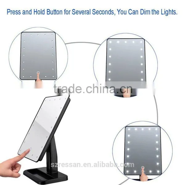 Rectangular LED Lighted Vanity Mirror With 10x Magnification Spot Mirror Magnifying Makeup Mirror,10X Magnification photo-5