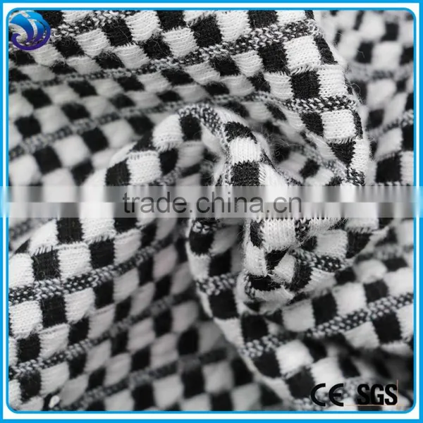 2015 Hot Sale Check White and Black Formal Jacquard Fabric for Garment photo-3