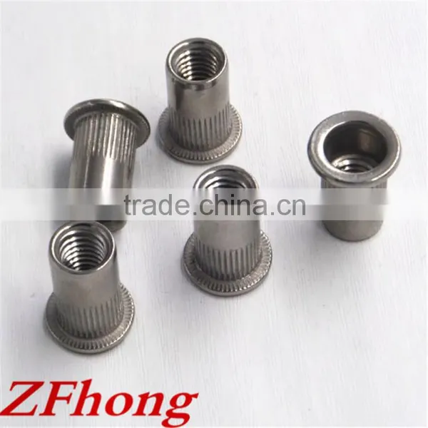 m3 to M12 304 Stainless Steel Flat Head Rivet Nut