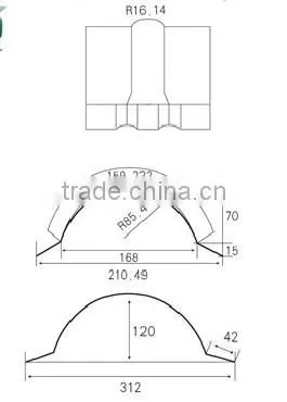 312 Cold Steel Ridge Cap Roll Forming Machine photo-5