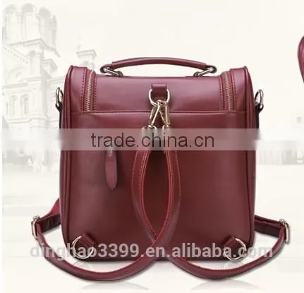 2016 New Arrivel Backpack Leather School Backpacks Portable Waterproof Shoulder Bag photo-2