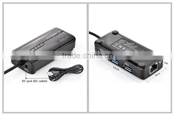 USB 3.0 Combo-Giga Ethernet 3 Ports USB 3.0 Hub photo-2