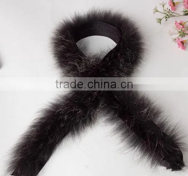 Natural Colored Fox Fur Strips / Blue Fox Trimming For Hoods And Collars photo-4