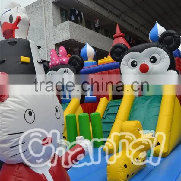 Hot Selling Inflatable Fun City for Children, Cheap Inflatable Obstacle Course Playground Retals photo-3