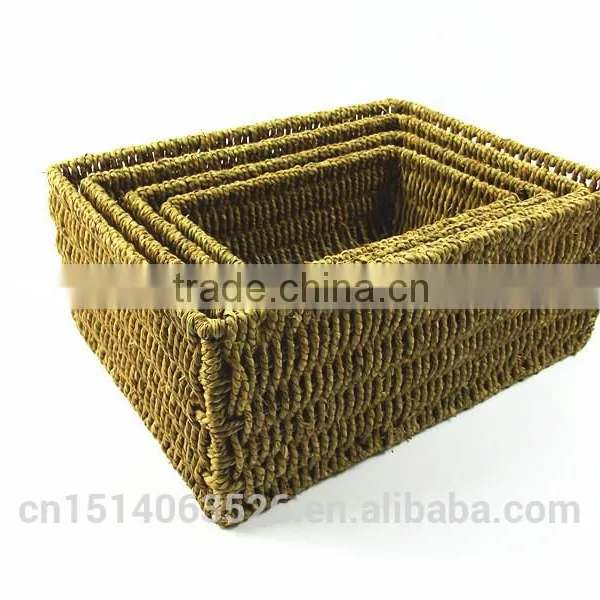 Set of 4 Sea Grass Baskets-cheap Wicker/rattan Baskets photo-3