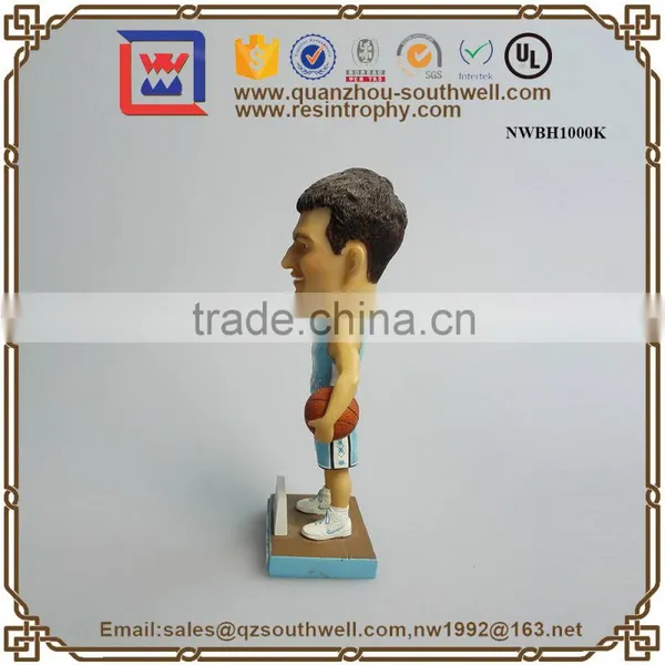 Polyresin Bobble-head Basketball Player Custom Made Pvc Bobblehead Dolls photo-3