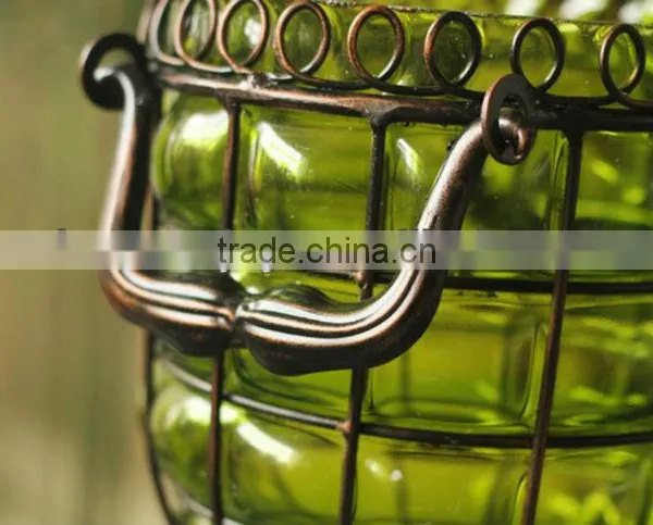 Metal Base Plate Glass Flower Vase photo-5
