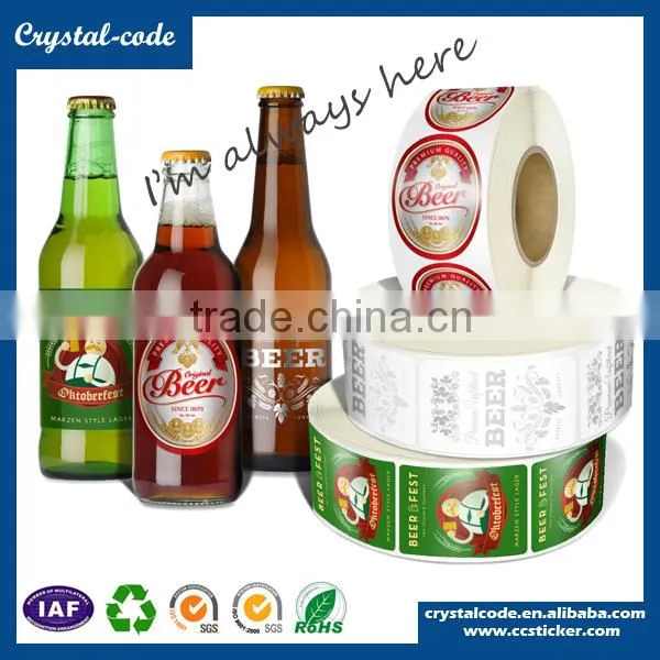 Label Printing Glossy Coatings Tear Perforations Paper Laminated Beer Label