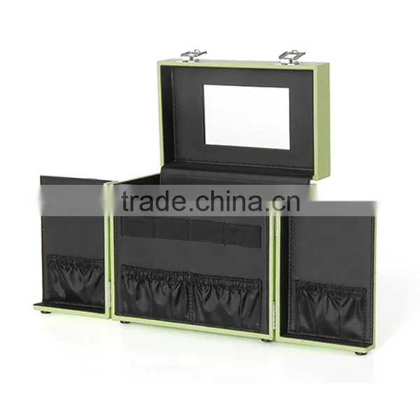 Wholesale Portable PVC Leather Empty Cosmetic Case Makeup Vanity Box With Mirror photo-5