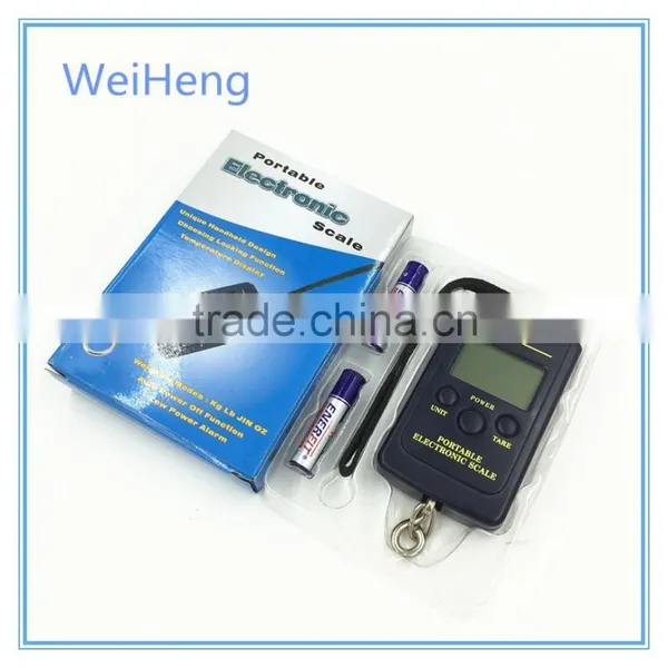 WeiHeng 45kg/110lb Hot Sale Mini Fishing Hanging Digital Luggage Scale With Hook photo-5
