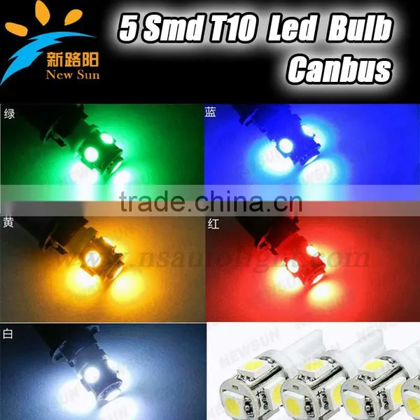 New High Bright T10 W5W 5SMD 5050 LED Width Lamp For Signal Indicator Light