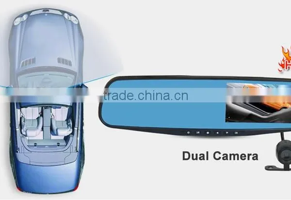 2016 New Design FHD 1080P Dual Cam Car Night Vision Rearview Mirror Dashboard Camera Best Hidden Cameras for Cars photo-6