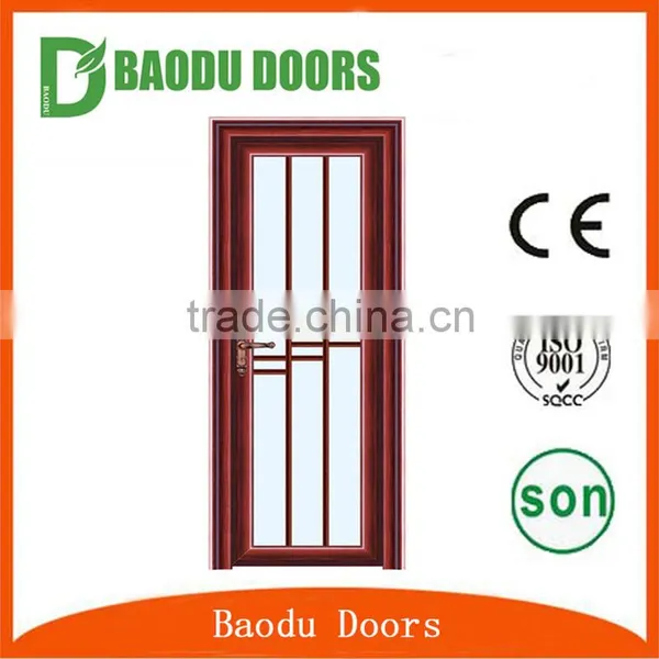 Low Glass Interior Swing Doors Soundproof Aluminum Glass Door photo-5