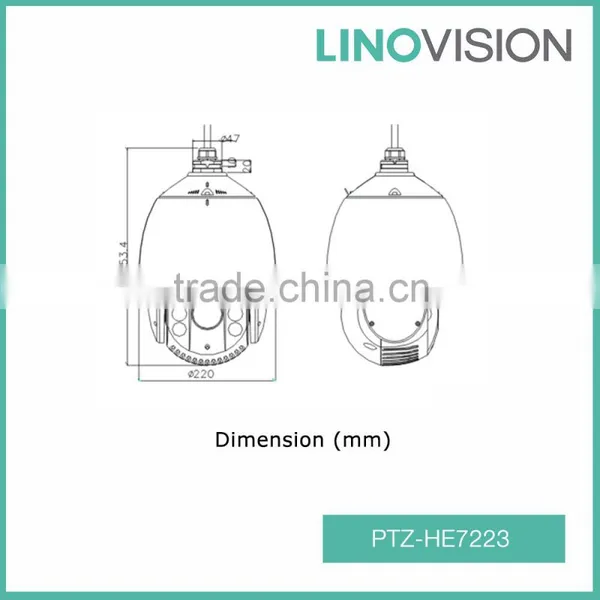 Weather-proof 2MP 20x Optical Zoom DWDR 100m IR IP PTZ Dome Camera photo-2