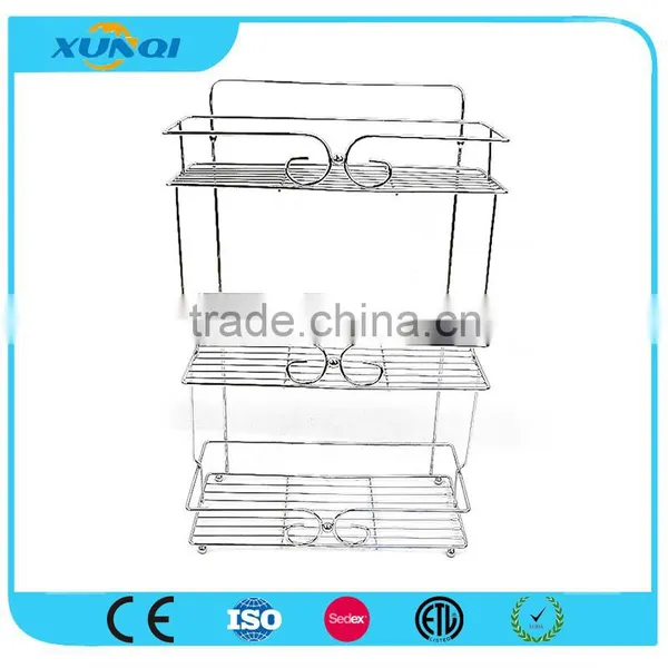 3 Tier Chrome Wire Storage Rack for Bathroom /Corner Rack/Shower Caddy/Bathroom Shelver DSCN1440