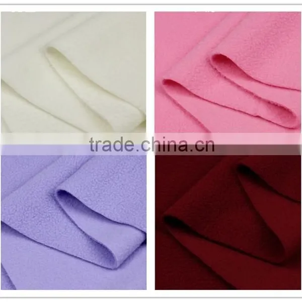 100%Polyester Dyed Polar Fleece Brushed Fabric Solid Fabirc Antipilling photo-2