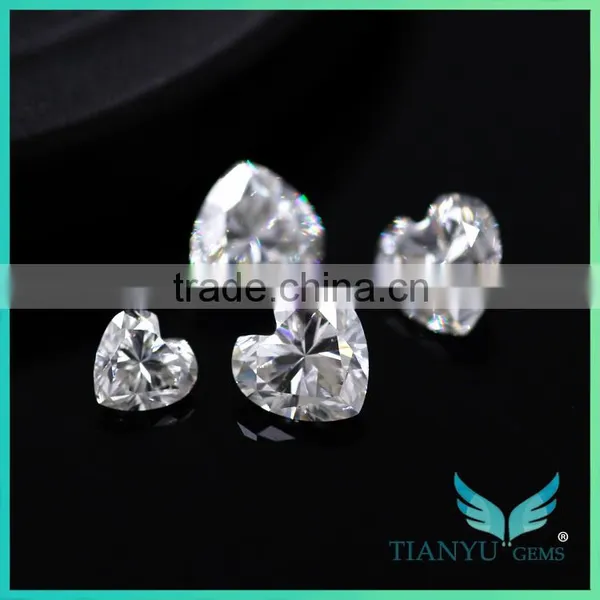 Moissanite Wholesale Heart Shape 6*6mm Moissanite Wedding Sets photo-6