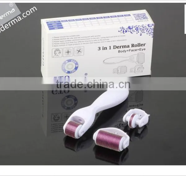 Titanium 3 in 1 Derma Roller for Face Dermaroller Manufacturer Price photo-3