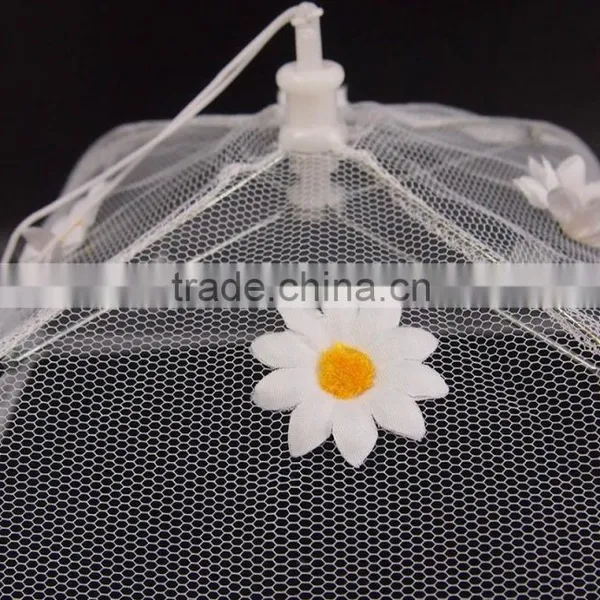 Kitchen Umbrella Mosquito Net Mesh Food Cover With Flower photo-4