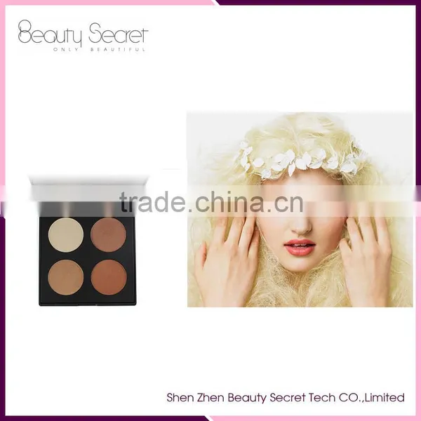 Customized 4 Color Makeup Eye Shadow Contour Highlighter Palette NEW photo-6