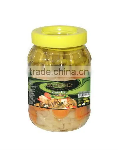 Mixed Pickles Cucumber Pickles Hot Pepper Pickles Vine Leaves Pickles White Cabbage Pickles in 1700cc PET Cucumber Pickles