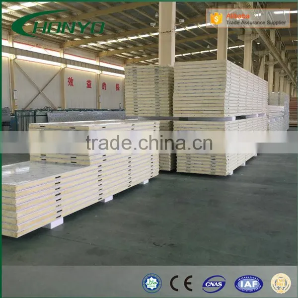 Professional Steel Sheet Fireproof Fire Resistant Modular Cold Room PU Polyurethane Sandwich Panels With CamLock photo-2