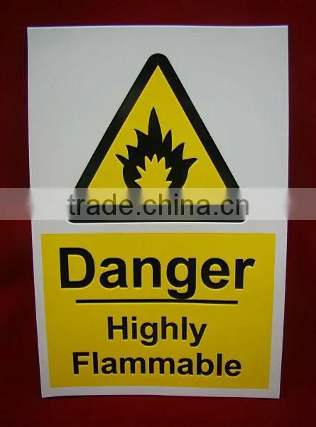 Factory Direct Custom Danger Highly Flammable Sticker