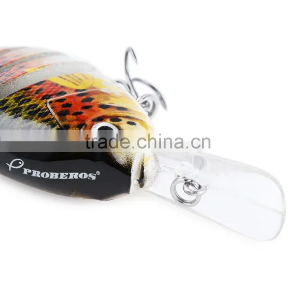 6 Colors Available 10CM 6 Part Long Lip Weever Shape Crankbait Hook Lure Fish Lure Baits Simulation Fishing Tackle Wiht 2 Hooks photo-4