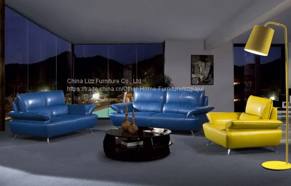 Modern Sofa Set Colorful Sectional Leather Sofa